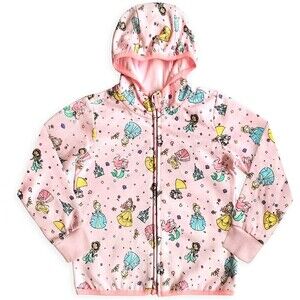 Disney Princess Hoodie SweatShirt Girl’s 5-6 Pink Full Zip Fall Cozy Warm Winter